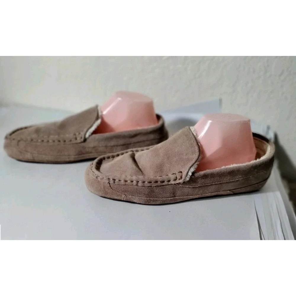Eddie‎ bauer Jason mens slippers size 13 leather suede brown with rubber sole
